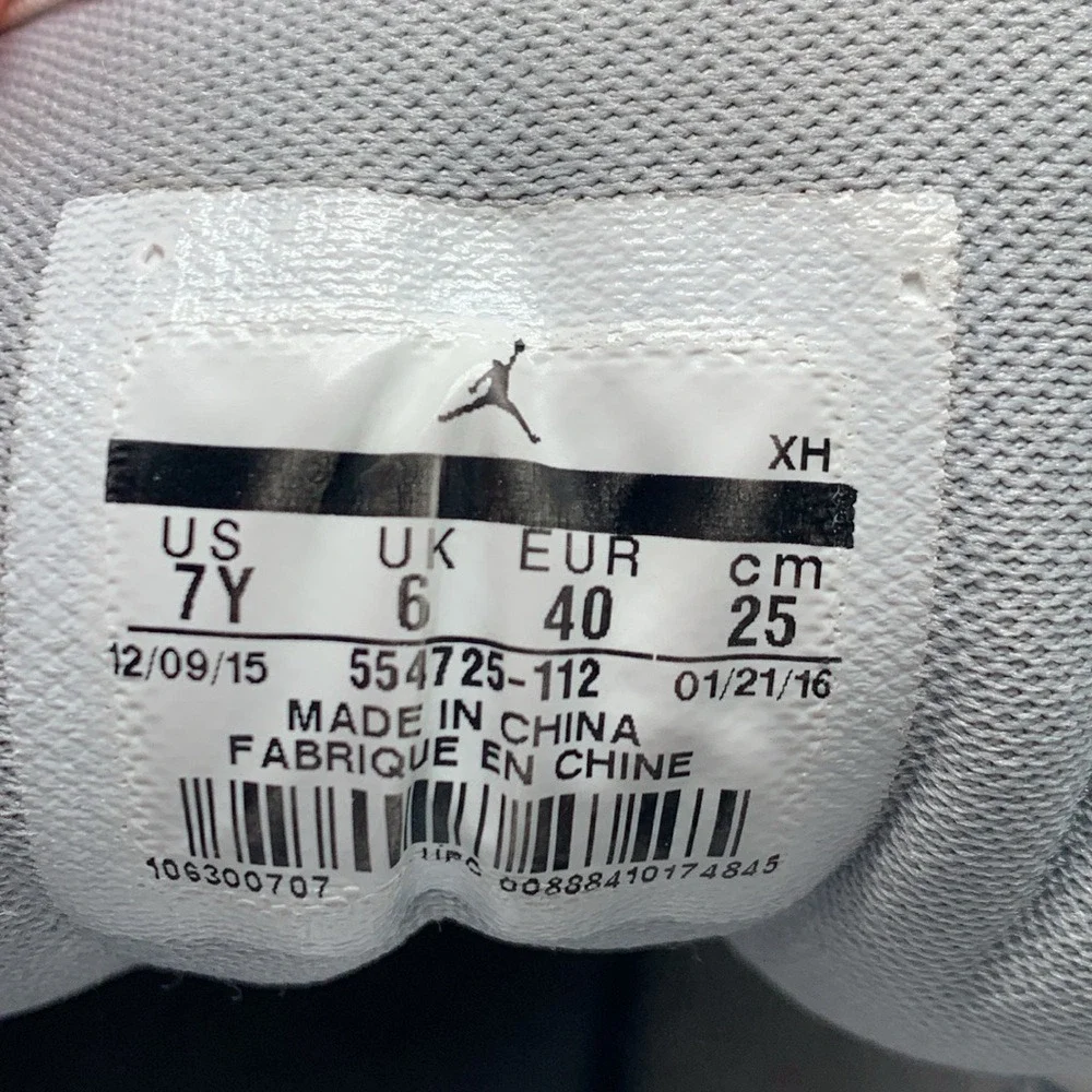 Jordan 1 Mid White Wolf Grey 554725-112 Men's‎ Sz 7 Women's Sz 8.5